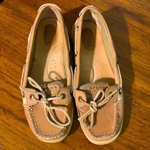 Tan Sperry Top Sider Shoes